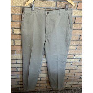 Woolrich Khaki Beige Red Flannel Lined Chino Pants Slacks Men’s Size 36x32